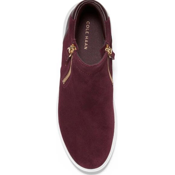 Cole Haan Women's Purple Suede Grand Crosscourt Side Zip Sneakers Size 8.5M - Picture 3 of 8